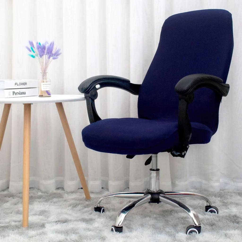 Solid Color Office Chair Cover Elastic Printed Rotating Armrest Lifting Computer Seat Covers Anti-dirty Decor Chair Protectors