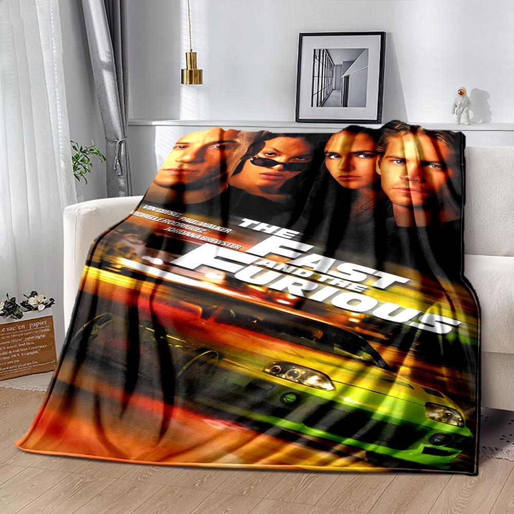 Fast And Furious Printed Blanket Ultra Soft Cozy Throw For Sofa Bedroom Office Camping And Travel