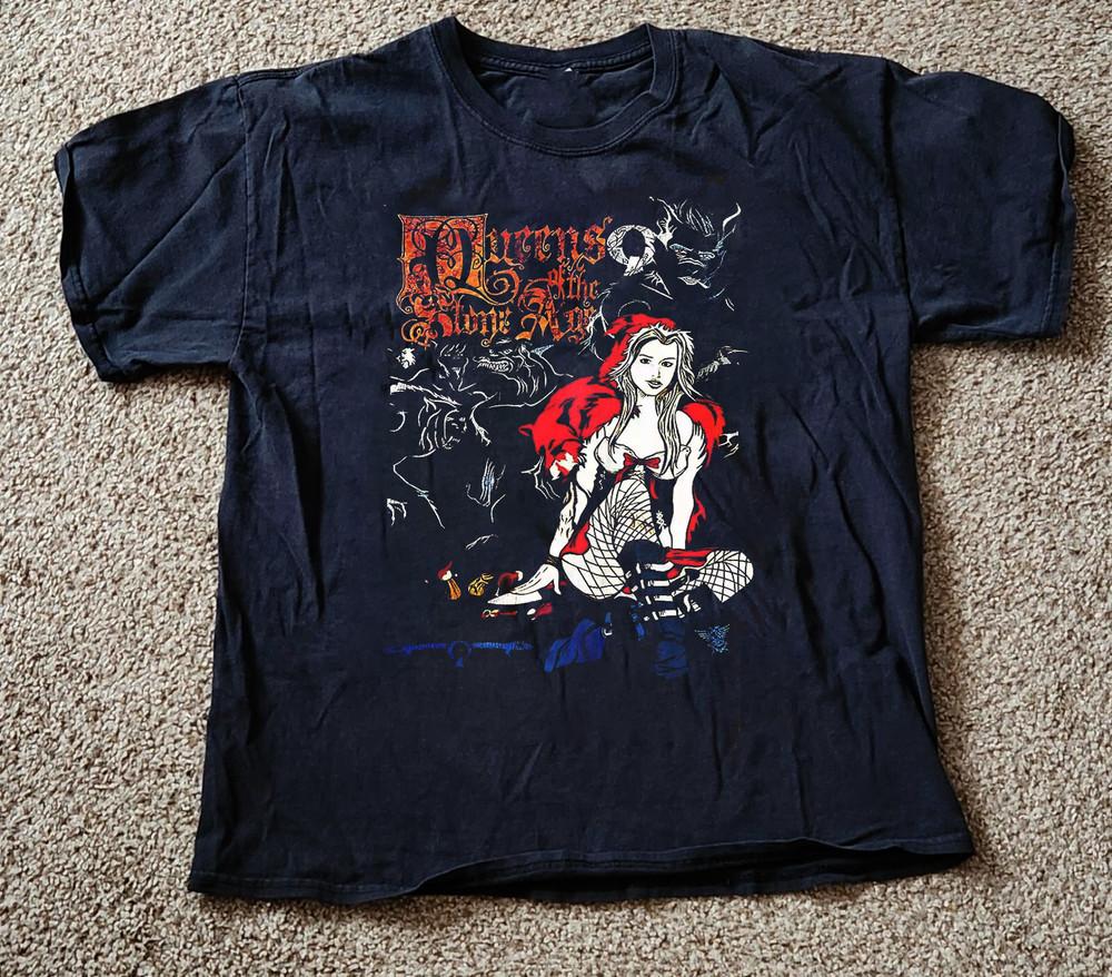 Queens Of The Stone Age Группа Хлопковая Черная S2345XL Футболка ZL324 Унисекс Футболка