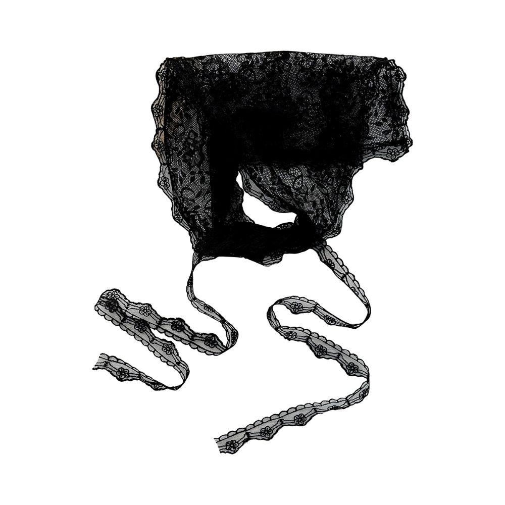 Уличная мода Y2K Кружевной треугольный шарф Цветочный фартук Юбка-накидка Легкая hip curtain