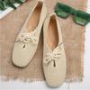 2024 Spring New Womens Round Toe Flats Casual Lace Up Women Shoes Solid Color Mesh Shallow Mouth Slip-On Mocasines Large Size