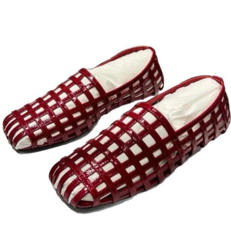 Модный дизайнер Сетчатые полые женские сандалии Мэри Джейн Модные с квадратным носком Женские балетки Новые для прогулок на улице Удобные женские балетки