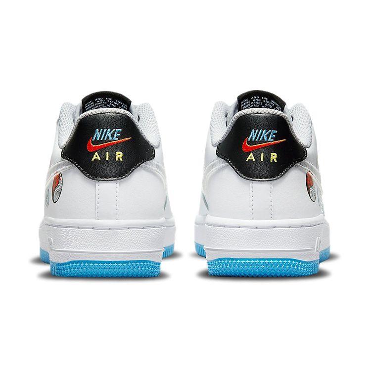 Nike Детские кроссовки Air Force 1 LV8 1 GS Happy Hoops белые многоцветные волчье-серые DM8088-100