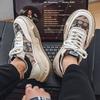 Мода 2025 Новая мужская повседневная обувь Весенняя сетчатая дышащая удобная универсальная обувь на толстой подошве Модный тренд Нескользящие массивные кроссовки