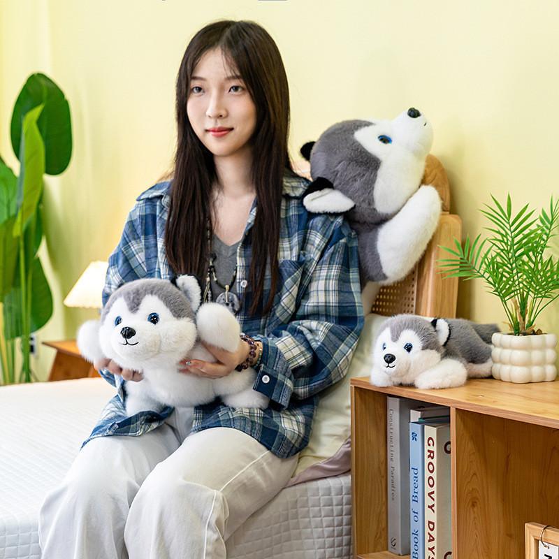 Хаски Мягкая Компактная Кукла Реверсивный Дизайн Детские Плюшевые Игрушки Подарок Коллекционерам