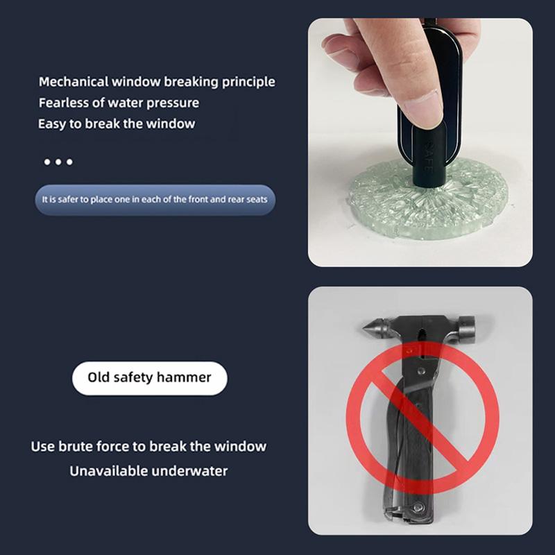 DSJW3 Car Emergency Hammer 2-in-1 Glass Breaker Seatbelt Cutter For BMW X1 X2 X3 X5 X4 X6 X7 G30 G20 G32 G11 G12 F40 F30 F20 F10 F34