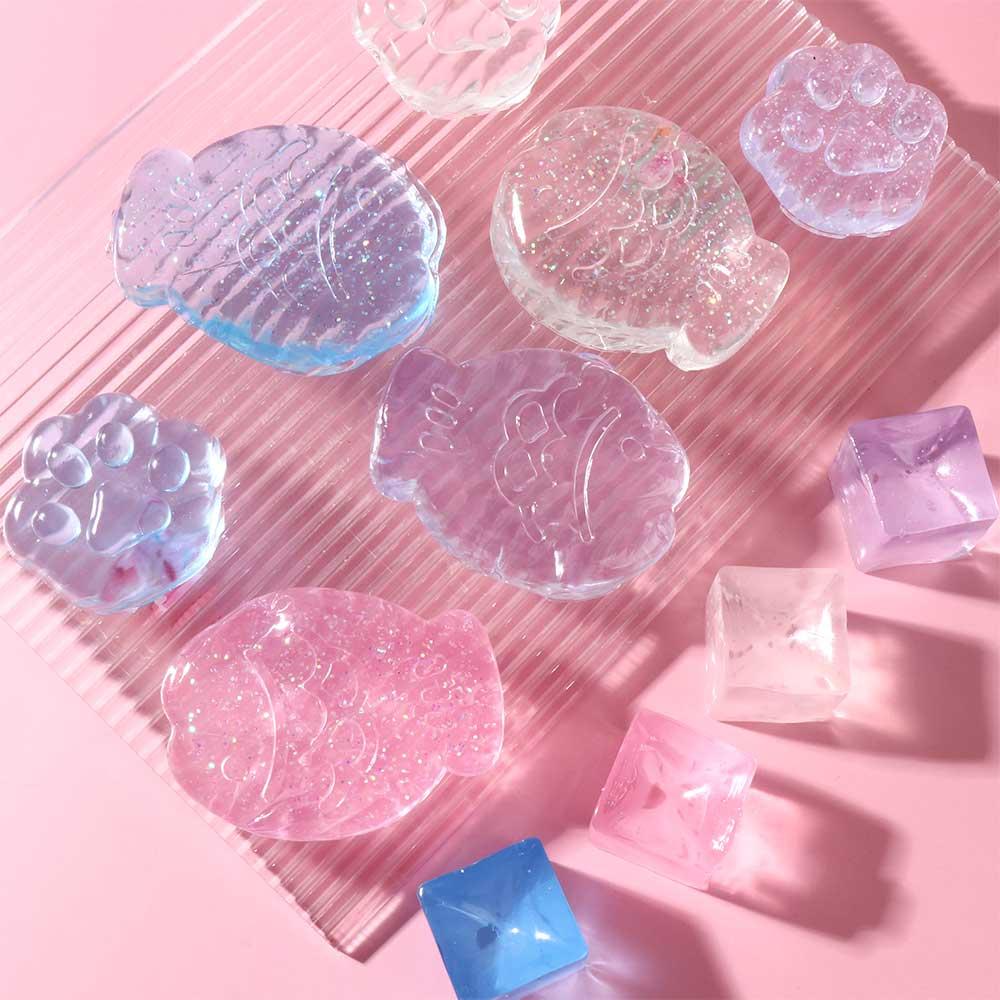 Toy Hand Pinching Cat Paw Mini Mochi Ice Block Squeeze Toy Cat Paw Mini Mochi Ice Pressure Ball Toy