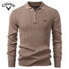 Callaway 2025 Autumn and Winter Men's and Women's Embroidery New Couple Sweater Long Sleeved Knitted Sweater Half Zipper