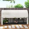 Wall-Mounted Greenhouse, Accessible Plant House, Plastic Tarpaulin, 300 x 80 x 157 cm, White