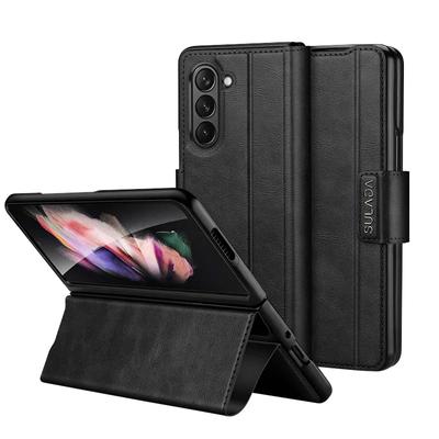 Матовый кожаный лучший защитный чехол-бумажник для Samsung Galaxy Z Fold 5 5G Fold5 Fold4 Fold2 Fold3 Fold 4 2 3, чехол-держатель для карт