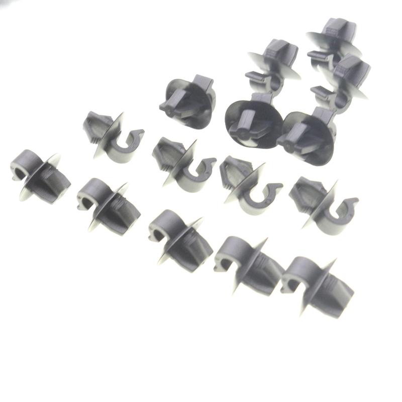 10 Pcs Hood Cable Lock Clamp For Toyota Lexus Scion Rod Holder Clip Nylon Retainer Fit Engine 90469-06005 Black Nylon Fastener