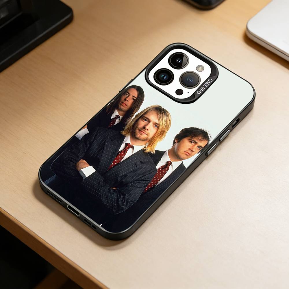N-Nirvana Phone Case For iPhone 17,16,15,14,13,12,11 Plus,Pro Max,XS,Colorful Silver Phone case Funda Cover