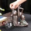 Ebony Tea Ceremony Accessories, Six Gentlemen Set, Purple Clay, Tea Drain Filter, Little Monk Decoration