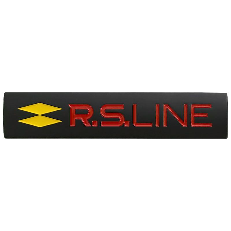 Metal Logo RS Line Emblem Car Trunk Badge Decal For Arkana Ashtray Captur Clio Megane Accessories