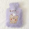 500ML Hot Water Bag Plush Cartoon Kawaii Bear Rabbit Animal Pattern Hot Water Bottle Hand Feet Warmer Winter