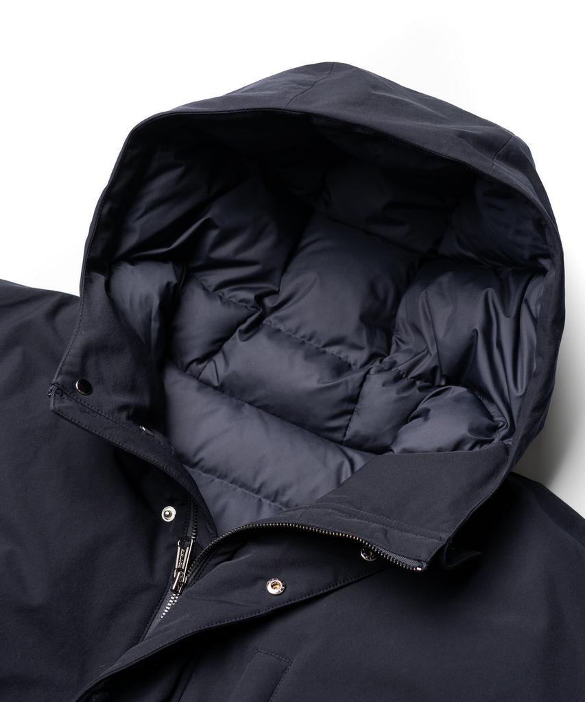 Edinburgh Club Hooded Goose Down Jumper [Navy]
