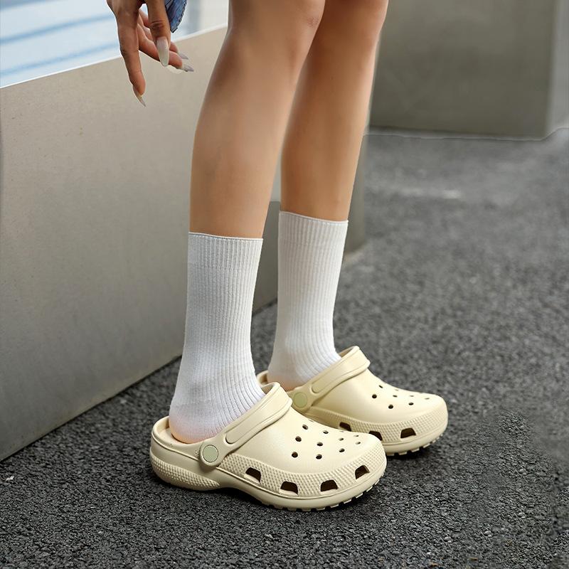 Докторские хирургические тапочки мужские и женские летние новые домашние тапочки для беременных, не вызывающие запаха ног, на толстой подошве, нескользящие, с закрытым носком, тапочки-дырки