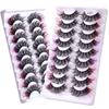 9 Pairs D Curl Colored Eyelashes Russian Long Thick Volume Fake Eye Lash Faux Mink Lashes  Party