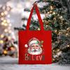 Christmas Christmas Printed Canvas Bag Large Capacity Casual Trend Student Shoulder Bag Tote Bag
