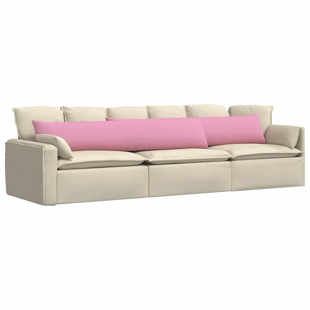 Sofa Cushions 2 pcs Pink 200 x 40 cm Fabric