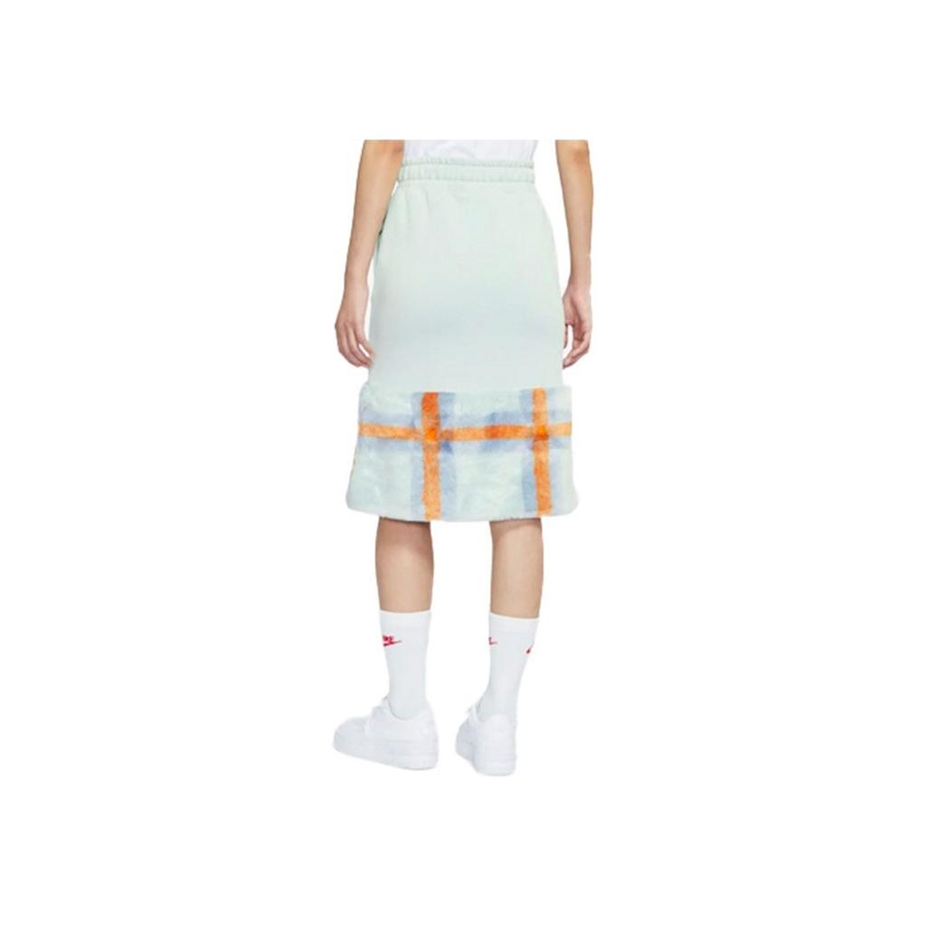 Nike Спортивная одежда Nsw Fun Plaid Splicing Knitted Midi Skirt Women Skirts Green DD4536-013