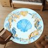 1pc Seashells, Oceanic Round Chair mat Area Rug - Non-Slip, Floor Mat for Office, Bedroom, home decor Christmas Gift p0811070