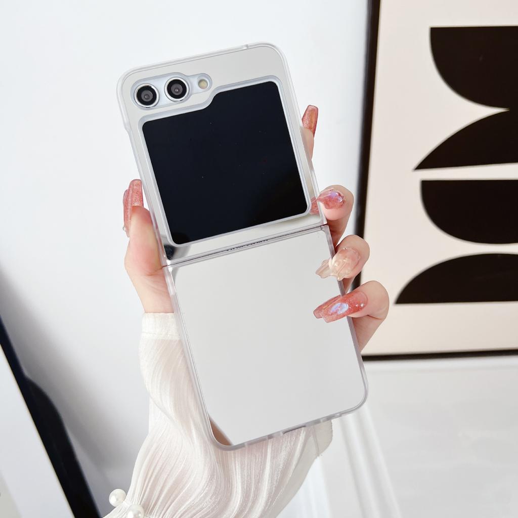 Роскошный зеркальный чехол для мобильного телефона Samsung zflip7, складной экран, зеркало для макияжа Muse, zflip6, противоударный защитный чехол