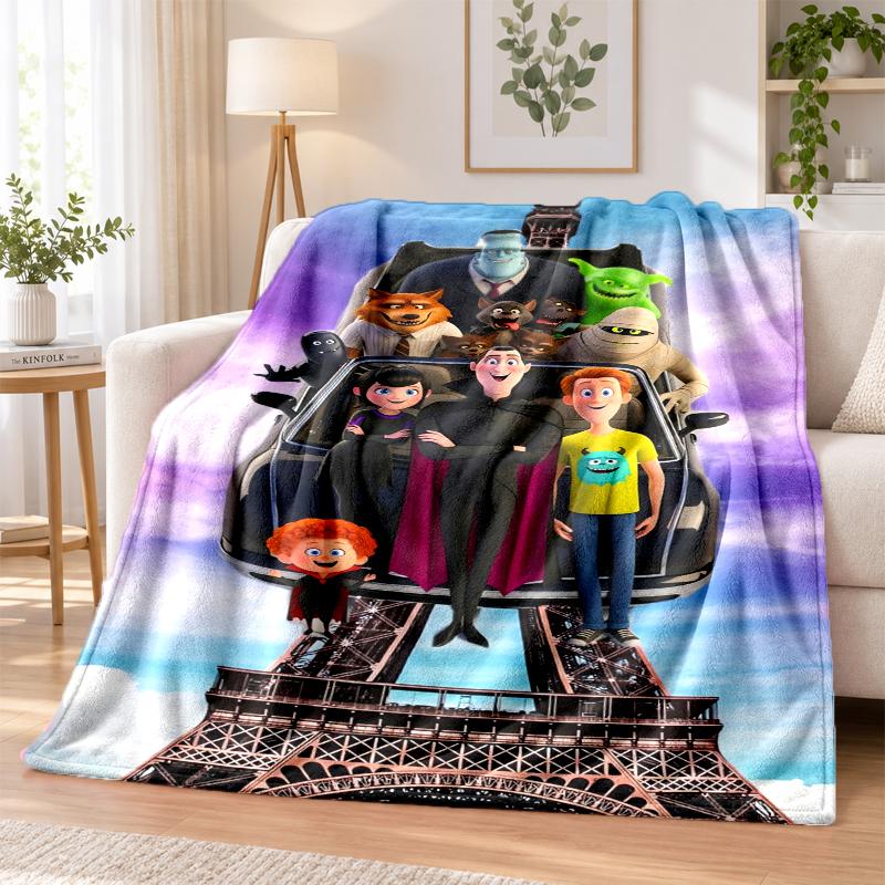 Hotel Transylvania Flannel Throw Blanket Soft Warm Cozy For Sofa Bed Indoor Home Bedroom Use