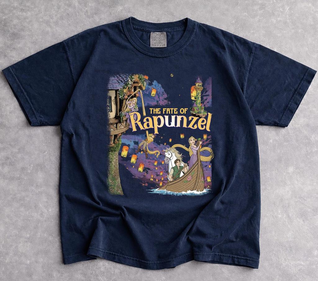 The Fate of Rapunzel T-Shirt, Tangled Rapunzel Lantern Scene Shirt, Disney Tangled Princess Outfits, Disney Girl Trip Shirt
