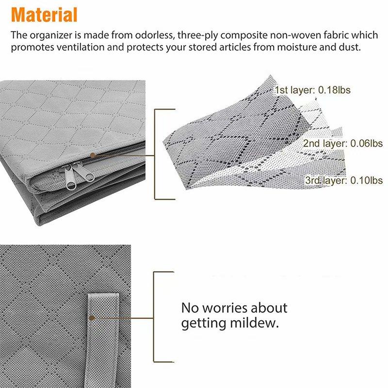 1/2/3Pcs Clothing Wardrobe Organizer Bag Clothes Blanket Quilt Closet Box Bag Home Foldable Storage