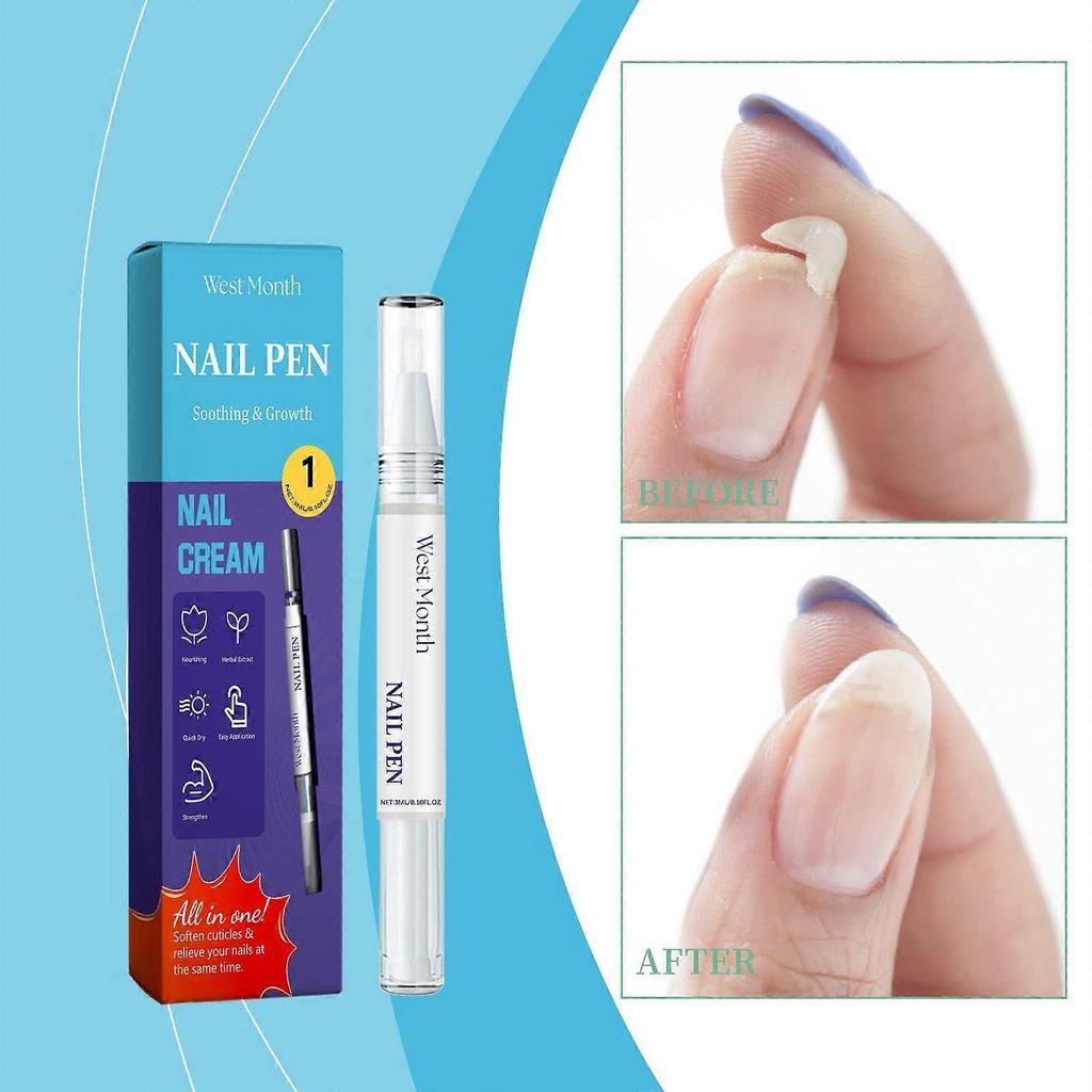West month nail repair serum daily care for damaged nails, gentle nail care and brightening nail liquid - care for damaged nails, gentle nail & bright