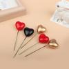 10Pcs 3D Heart Shape Cake Topper Gold Silver Pink Blue Ball Happy Birthday Diy Cupcake Flag Christmas Wedding Party Decoration