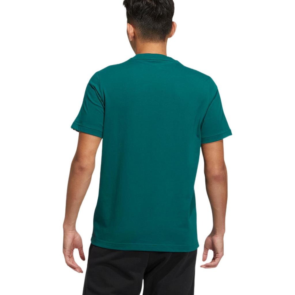 Adidas Neo Stripe Logo Casual Home T-Shirt Men Tops Green HT7350