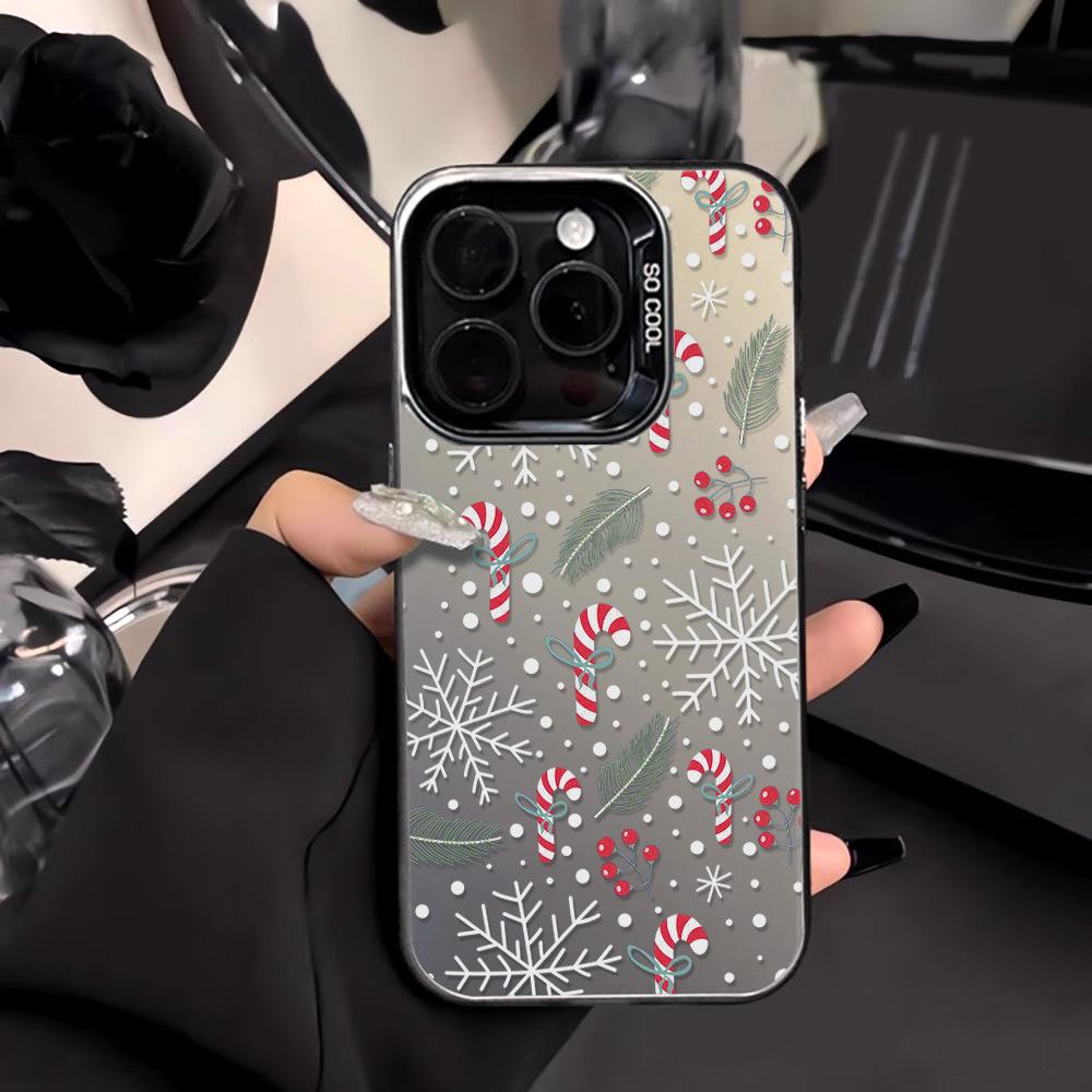 Применимо к iPhone17ProMax Рождественская снежинка перо защитный чехол для мобильного телефона Apple 15/14 нишевый 16 простой
