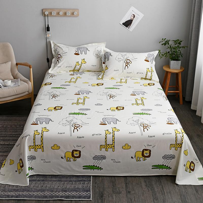INS Style Bed Sheet One-Piece Winter 1.8m Double Bed 1.2m Student Dormitory Single Bed Minimalist Washed Cotton Quilt