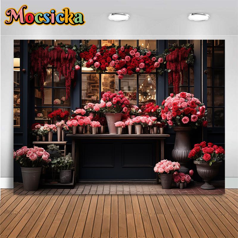 Mocsicka Фон для фотосъемки на День матери Любовь Сердце Девушка Платья для беременных Фотосессия Свадебные Цветочные Фотофоны Баннер