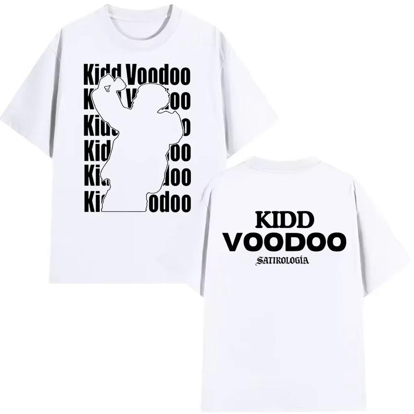 Singer Kidd Voodoo Album Tour 2026 Pattern Fashion Tshirt Summer Mens Women Hiphop Gothic Pure Cotton Retro Shortsleeved Top