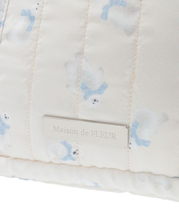 Maison de FLEUR Стеганая сумка через плечо с белым медведем, цвет слоновой кости, F, Сумка через плечо, 08000626300