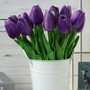 Красивый латексный настоящий сенсорный искусственный шелковый тюльпан, свадебный букет, домашний декор