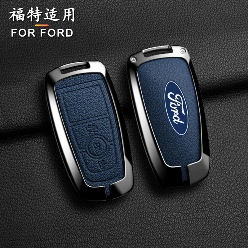 Car Sticker Ford New 2025 Hot Smart Key Fob Shell Accessories Key Bag For Ford 2017 Edge F250 2018 Mustang Remote Car Key Cover