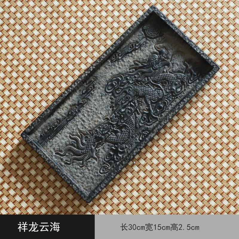 Керамический поднос для сухого заваривания чая, чайный сервиз кунг-фу, аксессуары для хранения воды, квадратный, круглый, большой, лакированный чайный столик, держатель для горшка