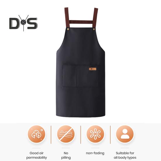 Водонепроницаемый фартук с большим карманом, маслостойкий, пыленепроницаемый, кухонный фартук с регулируемым ремешком, универсальный поварской фартук для мясников и маляров