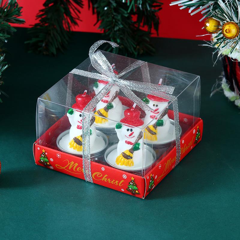 New Christmas Candle Set Souvenir Venue Decoration Small Ornaments Atmosphere Candle Light Small Gift