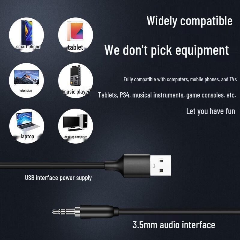 Newsmy BT60 Wired Desktop Computer Speaker CN plug (adapter included)