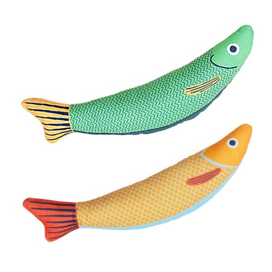 2 шт. Игрушка для кошек с кошачьей мятой в форме рыбы для домашних кошек, интерактивная игрушка-пиналка для котят, жевательная игрушка со шуршащим звуком, имитация формы рыбы, мягкая игрушка для кошек для снятия скуки