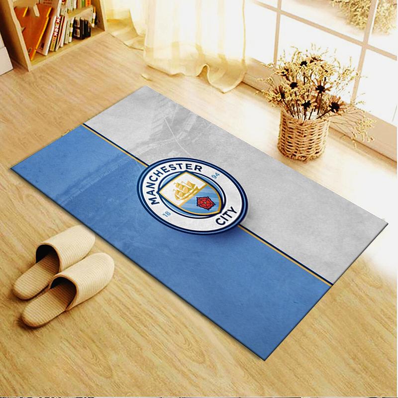 Manchester City Football Clu Carpet Rug for Living Room Bedroom Home Sofa Decoration,Kids play Non-slip Floor Mat