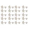 20Pcs Star Shape Rivet Stud Button DIY Clothes Shoes Decoration Accessories with Screws Silver