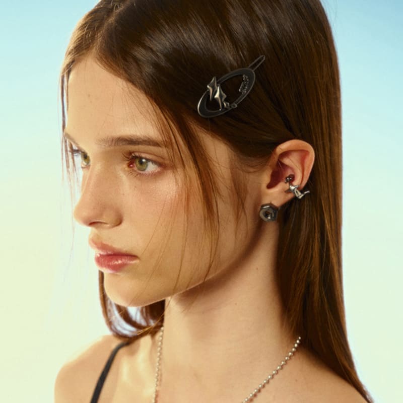 SENTIMENTS NO.485 [BLACK] STUD STM HAIR PIN