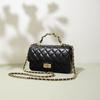 Кожаная Коровья Сумка Через Плечо Crossbody Женская Сумка Ромбовидная Сумка на Цепочке Универсальная