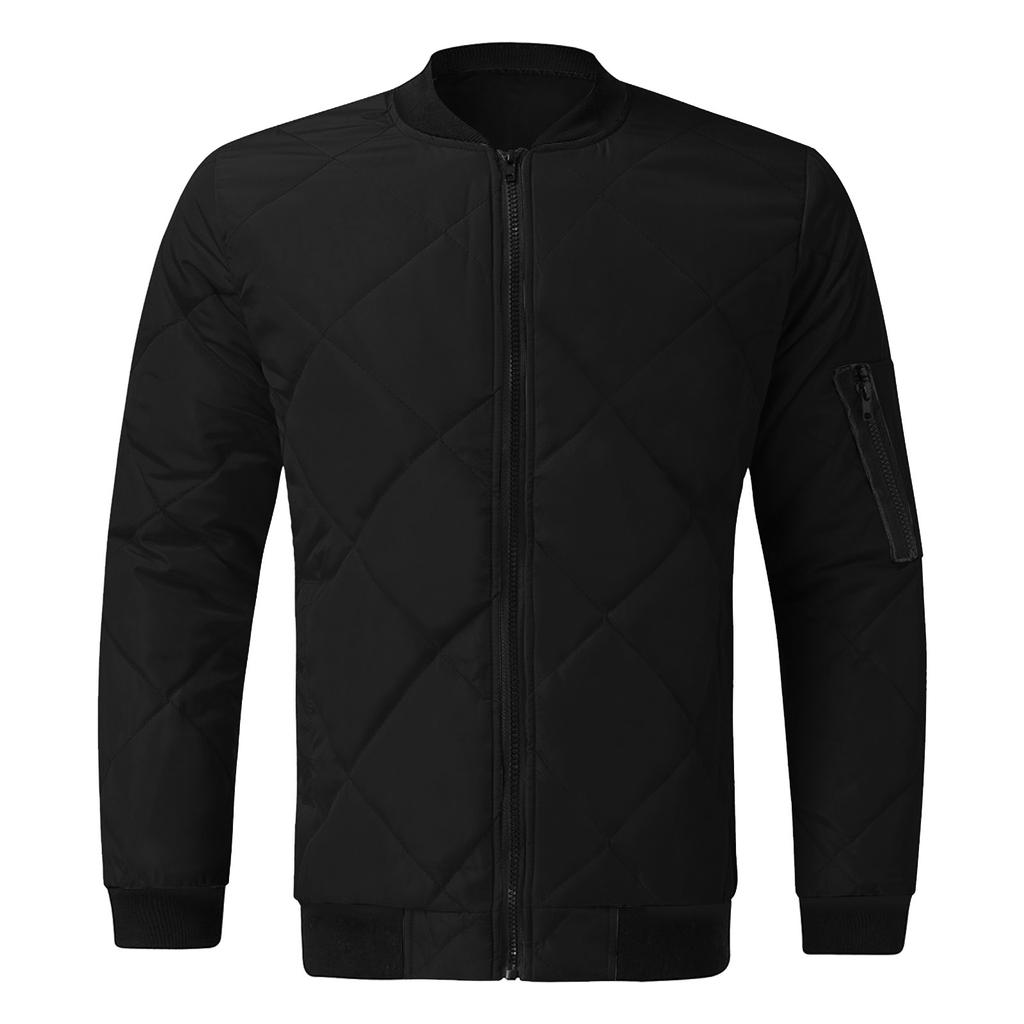 Men's Autumn Winter Zipper Warm Down Jacket Packable Light Coat